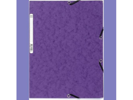 EXACOMPTA Chemise à élastiques, A4, carton, violet