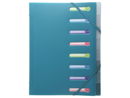 EXACOMPTA Trieur, A4, PP, 8 compartiments, assorti