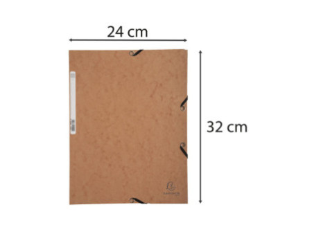 EXACOMPTA Chemise à élastiques, A4, carton, tabac