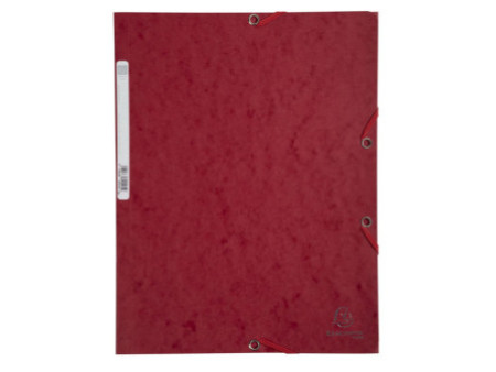 EXACOMPTA Chemise à élastiques, A4, carton, cerise