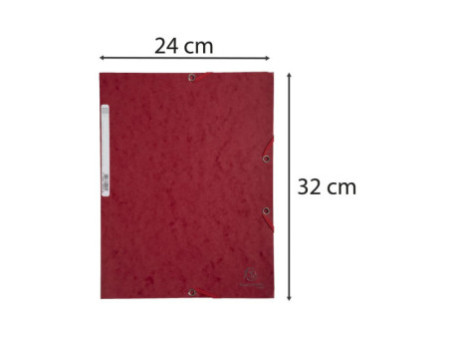 EXACOMPTA Chemise à élastiques, A4, carton, cerise