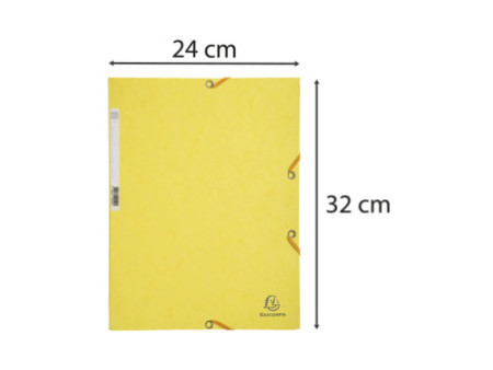EXACOMPTA Chemise à élastiques, A4, carton, citron