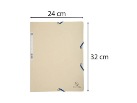 EXACOMPTA Chemise à élastiques, A4, carton, ivoire