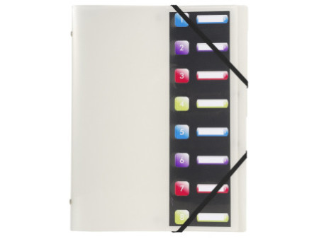 EXACOMPTA Trieur Crystal Colours, PP, 8 compartiments