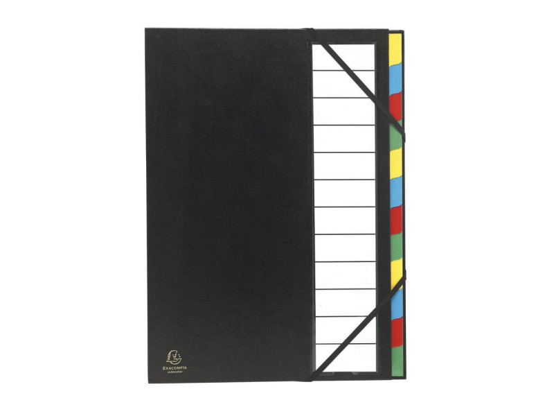 EXACOMPTA Trieur Harmonika, PP, 12 compartiments, assorti