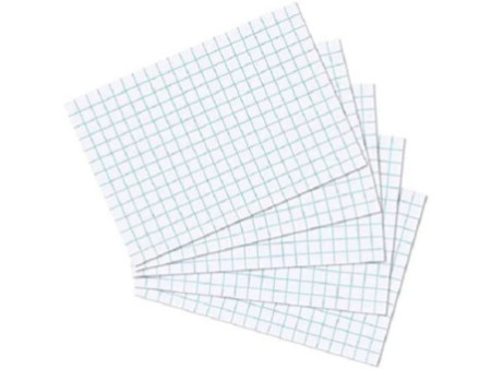 EXACOMPTA Fiches bristol, A8, quadrillé, blanc