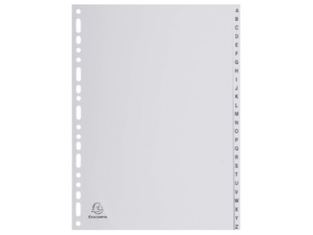 EXACOMPTA Intercalaires en plastique, A-Z, A4, 26 touches