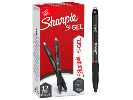 Sharpie Stylo encre gel S-GEL, 0,7 mm, rouge