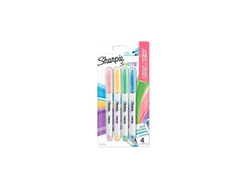 Sharpie Marqueur créatif S-NOTE, carte blister de 4