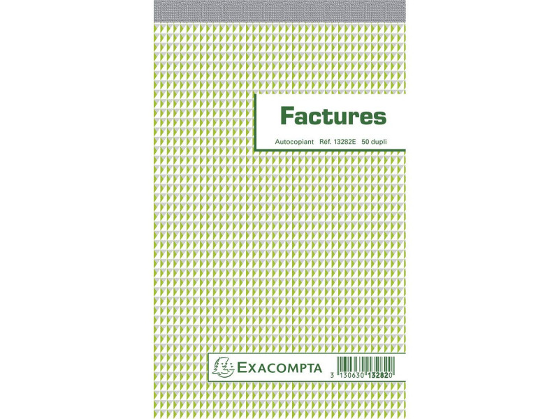 EXACOMPTA Manifold 'Factures', 220 x 135 mm collé en tête