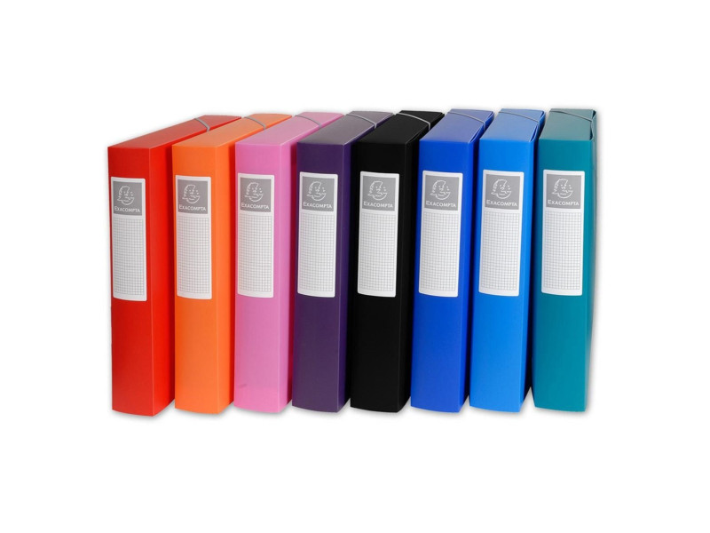 EXACOMPTA Boîte de classement Opaque, PP, 60 mm, assorti