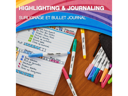 Sharpie Marqueur créatif S-NOTE, carte blister de 12