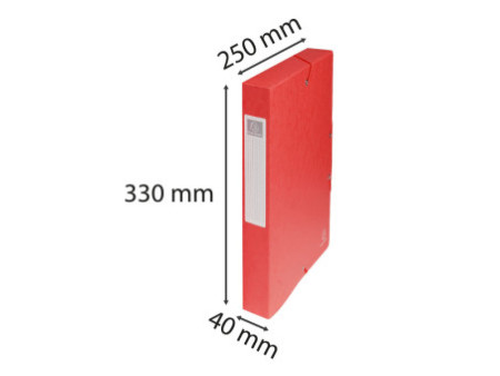 EXACOMPTA Boîte de classement, carton, dos: 40 mm, rouge