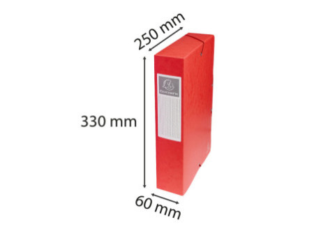 EXACOMPTA Boîte de classement, carton, dos: 60 mm, rouge