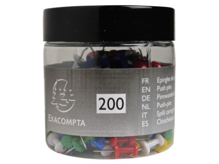 EXACOMPTA Epingle d'affichage Push Pins, assorti