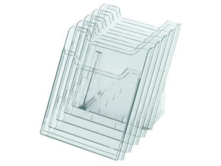 EXACOMPTA Porte-brochures de table, A4 portrait, transparent