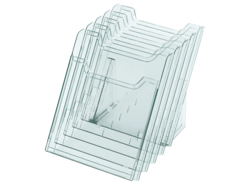 EXACOMPTA Porte-brochures de table, A4 portrait, transparent