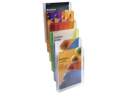 EXACOMPTA Porte-brochures de table, A4 portrait, transparent