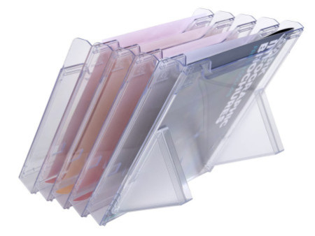 EXACOMPTA Porte-brochures de table, A4 portrait, transparent