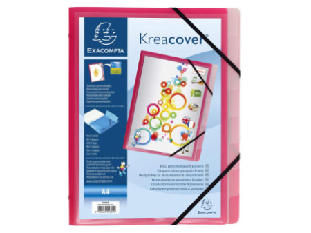 EXACOMPTA Trieur Kreacover, PP, A4, 8 compartiments, assorti