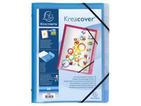 EXACOMPTA Trieur Kreacover, PP, A4, 8 compartiments, assorti