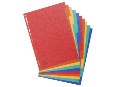 EXACOMPTA Intercalaires en carton, A4, 10 touches
