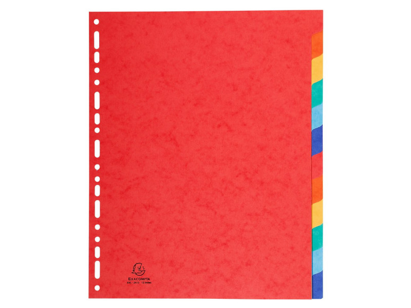 EXACOMPTA Intercalaires en carton, 320 x 240 mm, 12 touches