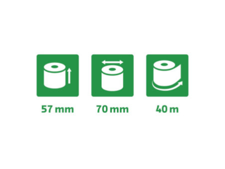 EXACOMPTA Bobine pour caisses, 57 mm x 40 m x 12 mm