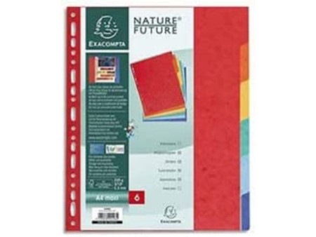 EXACOMPTA Intercalaires en carton, A4, 6 touches