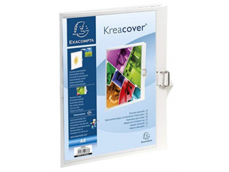 EXACOMPTA Chemise à dos extensible Kreacover, A4, blanc