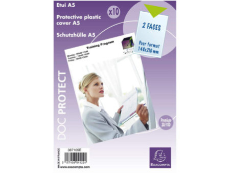 EXACOMPTA Etui de protection Doc Protect, A5, PVC