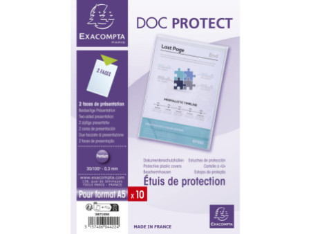 EXACOMPTA Etui de protection Doc Protect, A5, PVC