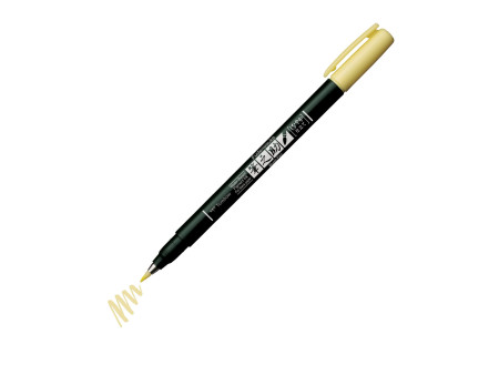 Tombow Stylo de calligraphie Fudenosuke Pastel, jaune
