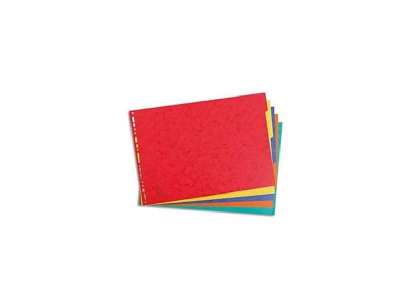 EXACOMPTA Intercalaires en carton, uni A3 paysage, 5 touches