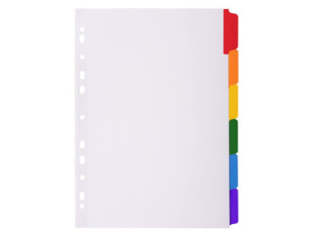 EXACOMPTA Intercalaires en carton, A4, blanc, 6 touches
