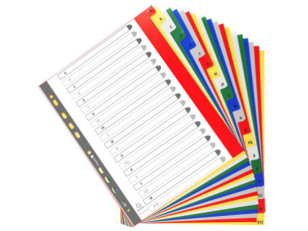 EXACOMPTA Intercalaires en plastique, A-Z, A4+, 20 touches