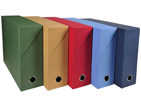 EXACOMPTA Boîte transfert papier toilé, A4, assorti