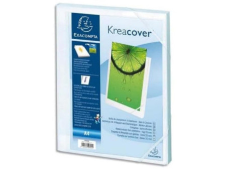EXACOMPTA Boîte de classement Kreacover A4, PP, 25 mm, blanc
