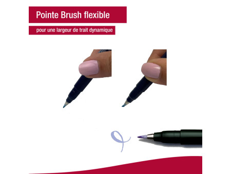 Tombow Stylo de calligraphie Fudenosuke Pastel, jaune