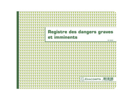 EXACOMPTA Piqûre 'Registre des dangers graves et imminents'