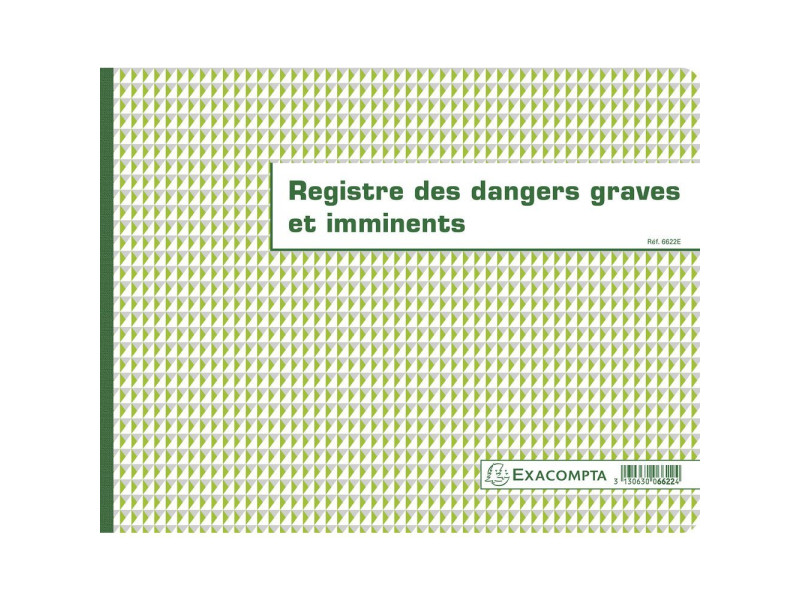 EXACOMPTA Piqûre 'Registre des dangers graves et imminents'