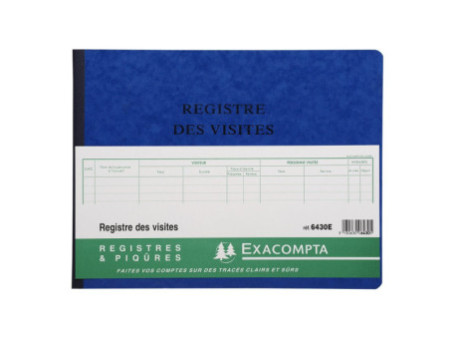 EXACOMPTA Piqûre 'Registre des Visites', 250 x 320 mm