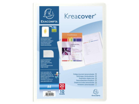 EXACOMPTA Protège-documents Kreacover, A4, 10 pochettes