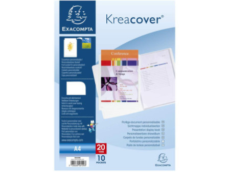 EXACOMPTA Protège-documents Kreacover, A4, 10 pochettes