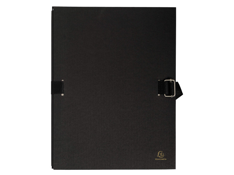 EXACOMPTA Chemise à dos extensible, A4, carton, noir