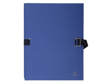 EXACOMPTA Chemise à dos extensible, A4, carton, bleu foncé