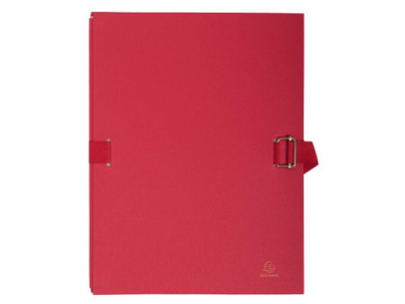 EXACOMPTA Chemise à dos extensible, A4, carton, rouge