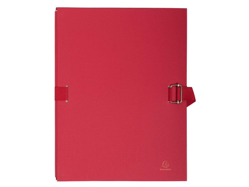 EXACOMPTA Chemise à dos extensible, A4, carton, rouge