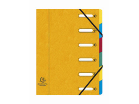 EXACOMPTA Trieur Harmonika, carton, 6 compartiments, assorti