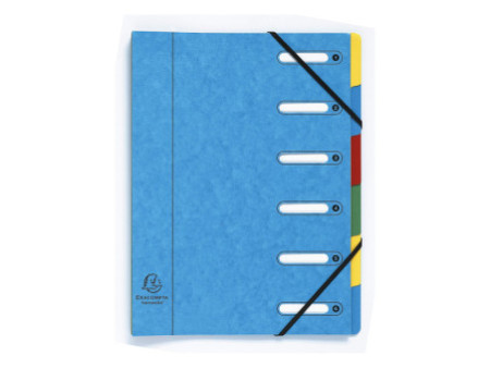 EXACOMPTA Trieur Harmonika, carton, 6 compartiments, assorti
